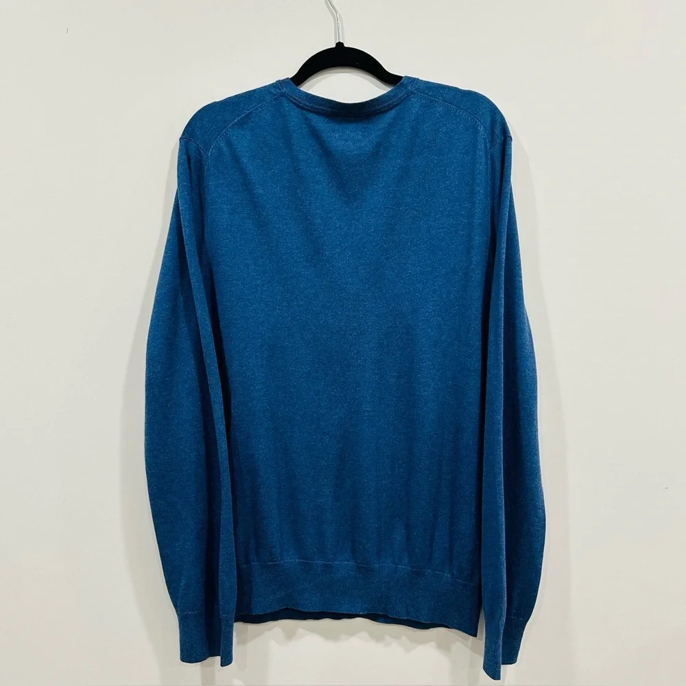 Banana Repablic Luxury Blend Mens Sweater Pullover V-Neck Blue‎ Size XL